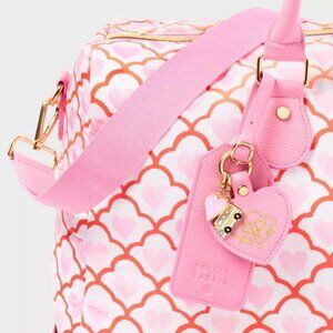 NWT Geo Hearts Softside Duffel Bag Pink - Roller Rabbit x Target